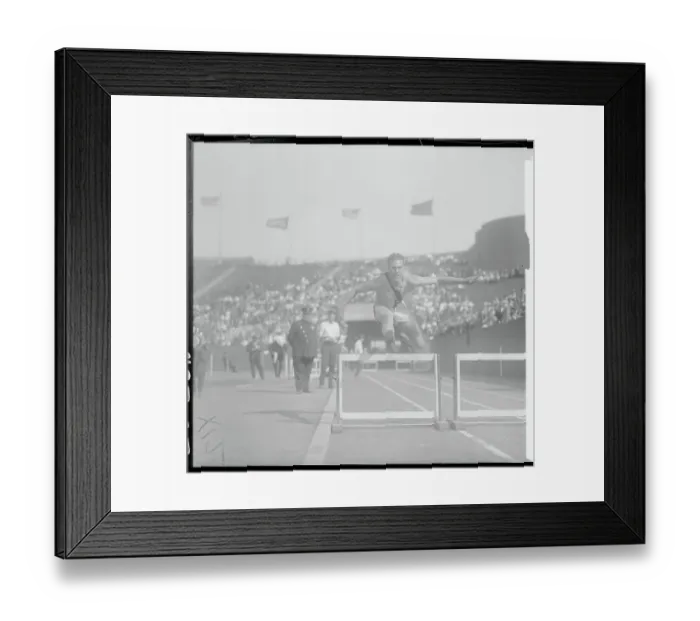 Framed Print : Princeton Athlete Jumping Hurdles Framed Print : Princeton Athlete Jumping Hurdles