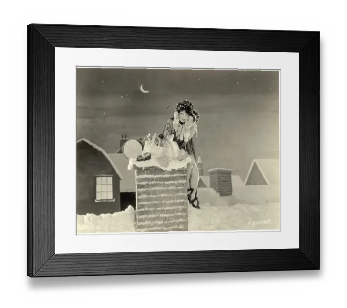 Framed Print : Clara Bow Sitting on Chimney with Toys Framed Print : Clara Bow Sitting on Chimney with Toys