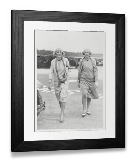 Framed Print : Quimby Sisters Strolling Across Lot Framed Print : Quimby Sisters Strolling Across Lot