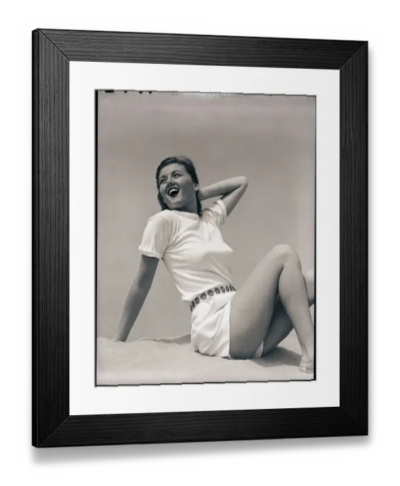 Framed Print : Woman Wearing White Outfit Framed Print : Woman Wearing White Outfit