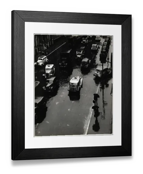 Framed Print : Vehicles During a Rainstorm Framed Print : Vehicles During a Rainstorm