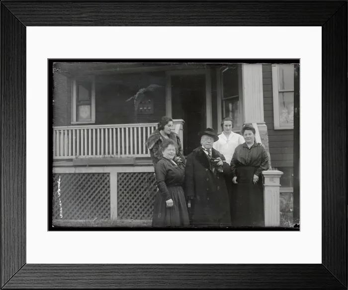Framed Print : Samuel Gompers Posing with Family Members Framed Print : Samuel Gompers Posing with Family Members