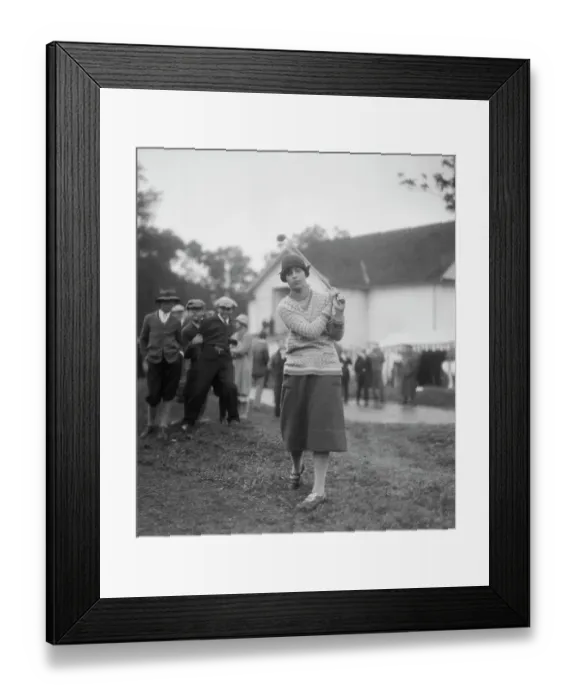 Framed Print : Glenna Collett in Golfing Action Framed Print : Glenna Collett in Golfing Action