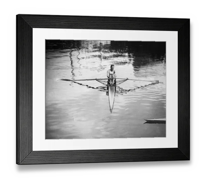 Framed Print : John B. Kelly Rowing Sculling Boat