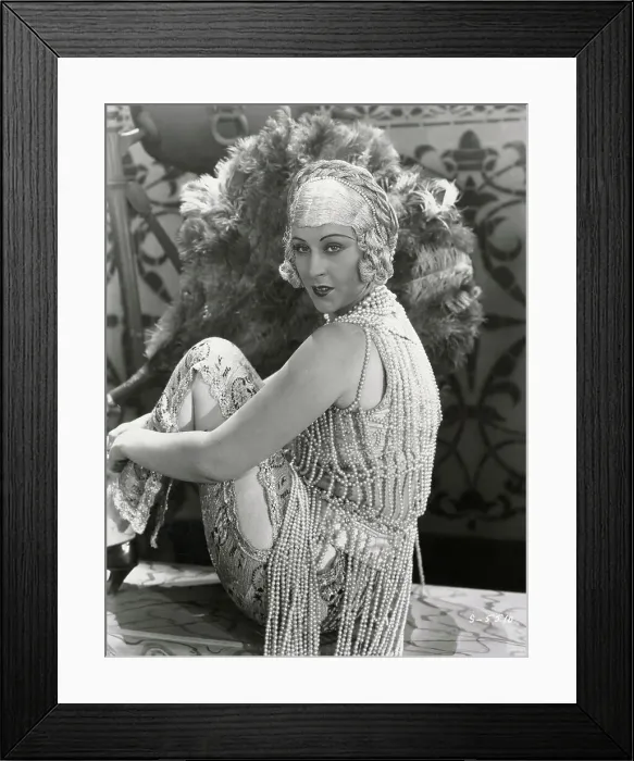 Framed Print : Actress Anita Garvin Wearing Beaded Outfit Framed Print : Actress Anita Garvin Wearing Beaded Outfit