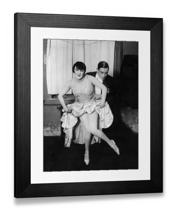Framed Print : Couple Demonstrating the Charleston Framed Print : Couple Demonstrating the Charleston
