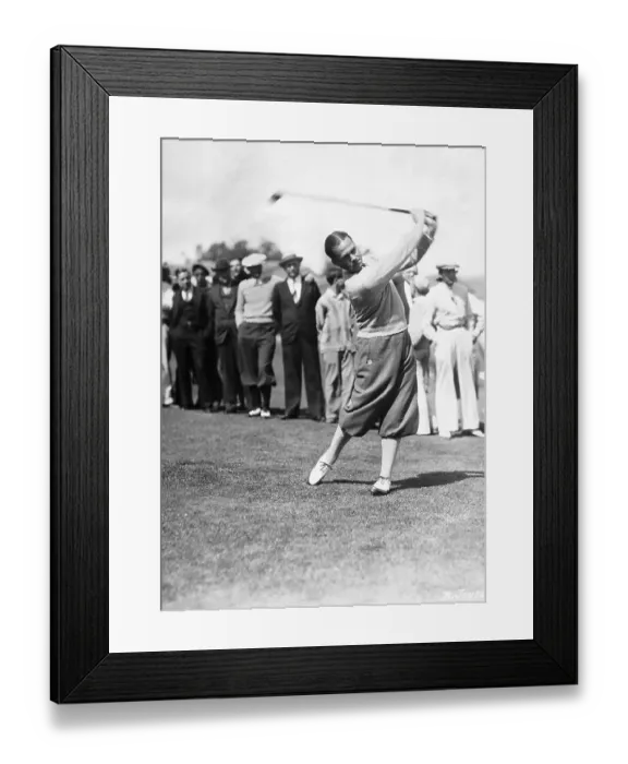 Framed Print : Bobby Jones Swinging Golf Club Framed Print : Bobby Jones Swinging Golf Club
