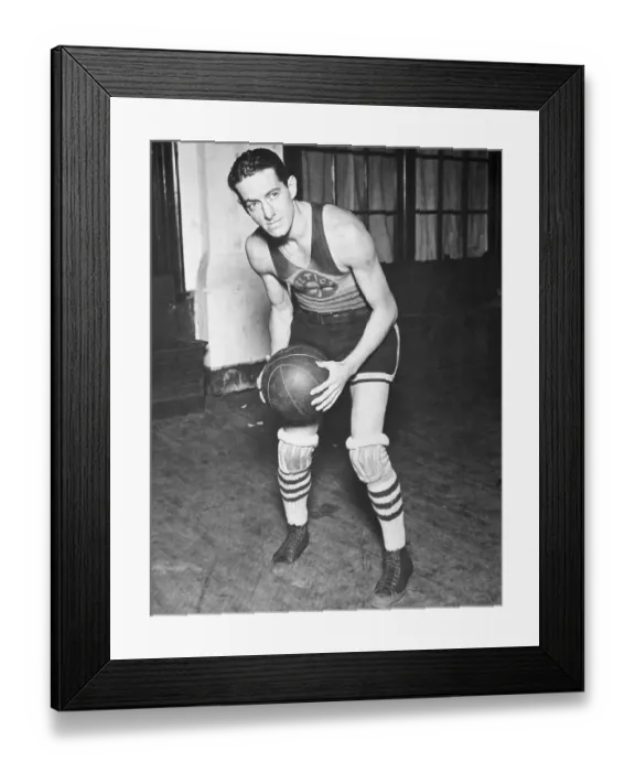 Framed Print : Nat Holman Posing with Basketball Framed Print : Nat Holman Posing with Basketball