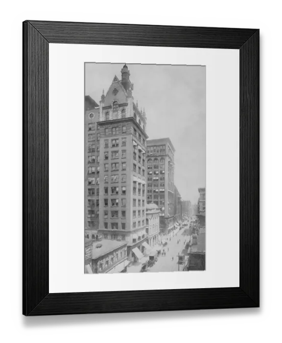 Framed Print : Aerial View of Busy St. Louis Street Framed Print : Aerial View of Busy St. Louis Street