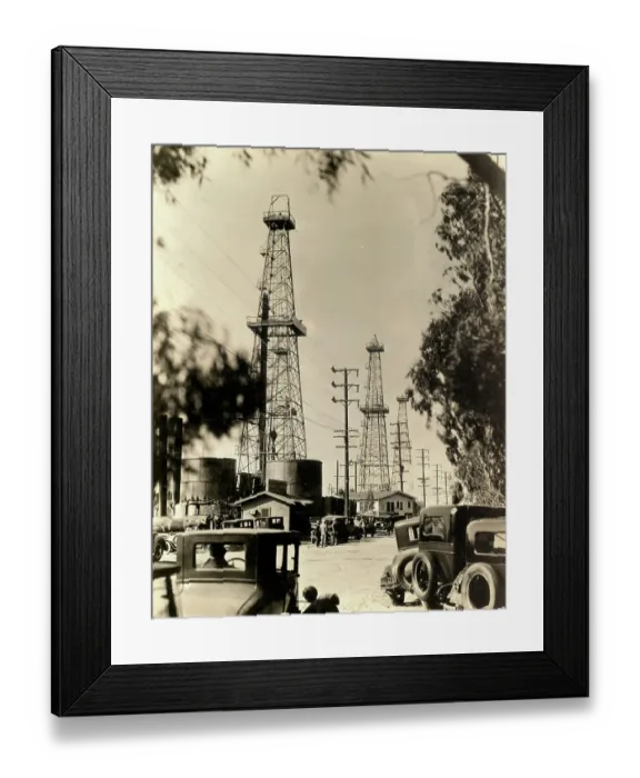 Framed Print : Oil Derricks Framed Print : Oil Derricks