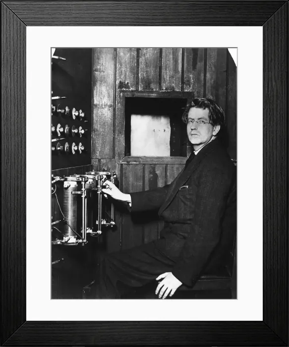 Framed Print : John L. Baird Adjusting Television Apparatus