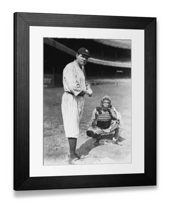 Framed Print : Babe Ruth Ready to Bat Framed Print : Babe Ruth Ready to Bat