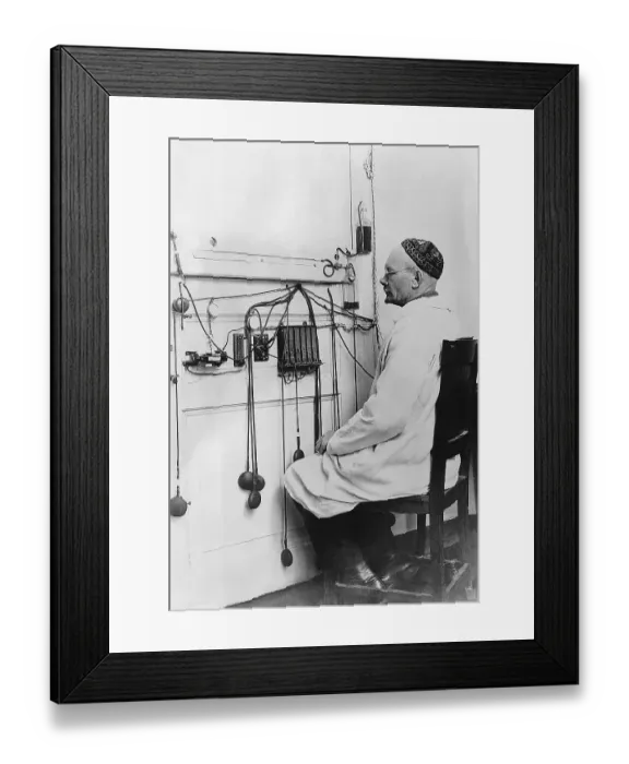 Framed Print : Ivan Pavlov's Assistant Sitting in Front of Instruments Framed Print : Ivan Pavlov's Assistant Sitting in Front of Instruments