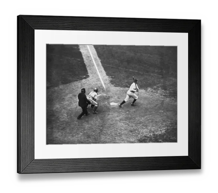 Framed Print : Babe Ruth During Baseball Game