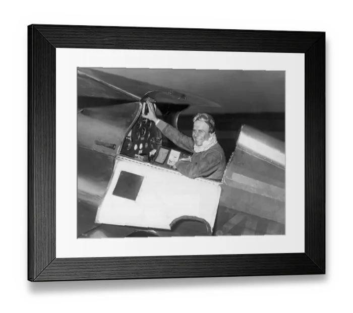 Framed Print : Aviator James Doolittle Sitting in Cockpit Framed Print : Aviator James Doolittle Sitting in Cockpit