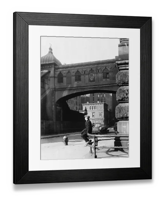 Framed Print : View of the Bridge of Sighs connecting Tombs Prison with the Criminal Courts Building Framed Print : View of the Bridge of Sighs connecting Tombs Prison with the Criminal Courts Building