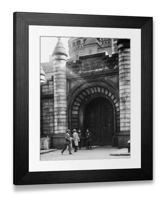 Framed Print : Exterior View of an Entrance to Tombs Prison Framed Print : Exterior View of an Entrance to Tombs Prison