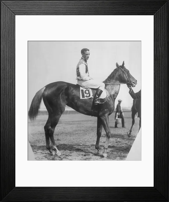 Framed Print : Man O War with Jockey Clare Kummer Framed Print : Man O War with Jockey Clare Kummer