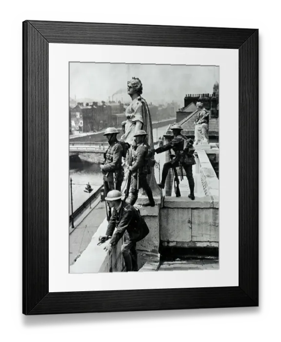 Framed Print : British Troops In Dublin On Roof Framed Print : British Troops In Dublin On Roof