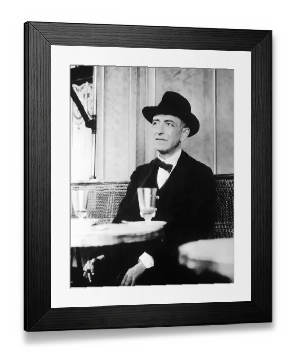Framed Print : Manuel de Falla at Parisian Cafe Framed Print : Manuel de Falla at Parisian Cafe