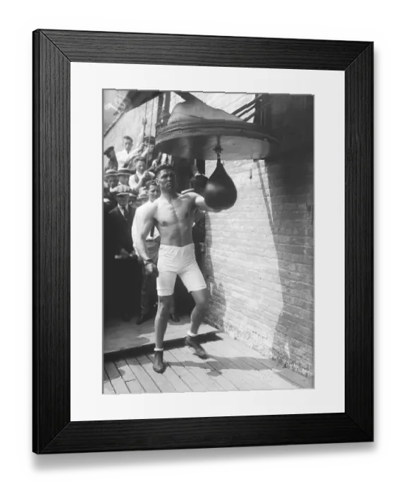 Framed Print : Jack Dempsey Shown Hitting Speed Bag Framed Print : Jack Dempsey Shown Hitting Speed Bag