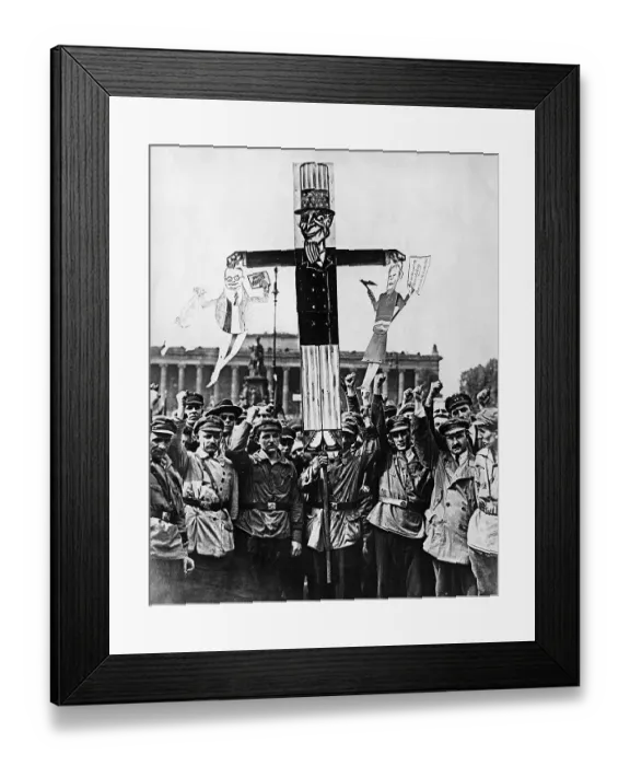 Framed Print : German Workers Carry Uncle Sam Framed Print : German Workers Carry Uncle Sam