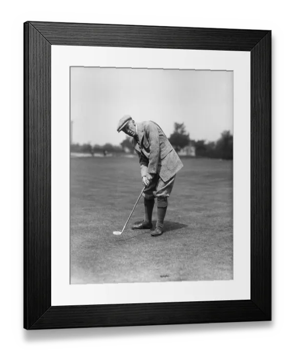 Framed Print : John M Ward Playing Golf Framed Print : John M Ward Playing Golf