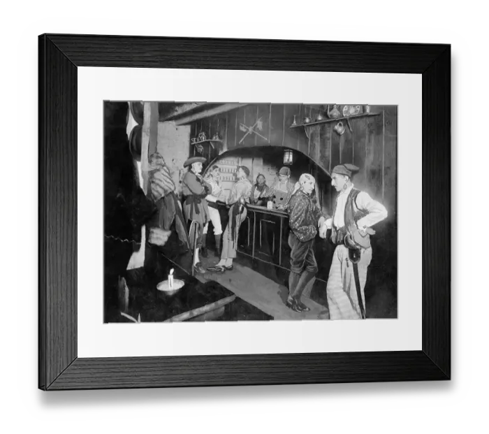 Framed Print : Men Dressed as Pirates Standing at Bar Framed Print : Men Dressed as Pirates Standing at Bar