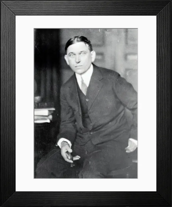 Framed Print : Portrait of Author H. L. Menken with Cigar Framed Print : Portrait of Author H. L. Menken with Cigar