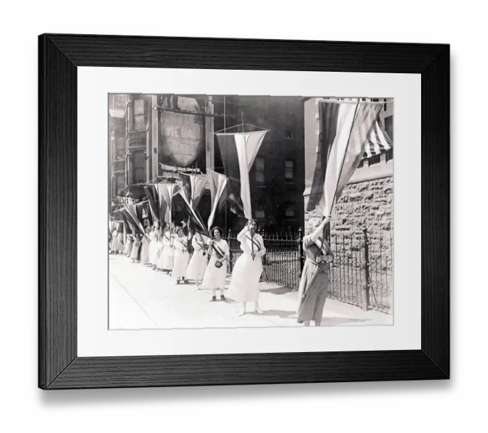 Framed Print : Suffragettes Carrying Banners at Republican Convention Hall Framed Print : Suffragettes Carrying Banners at Republican Convention Hall