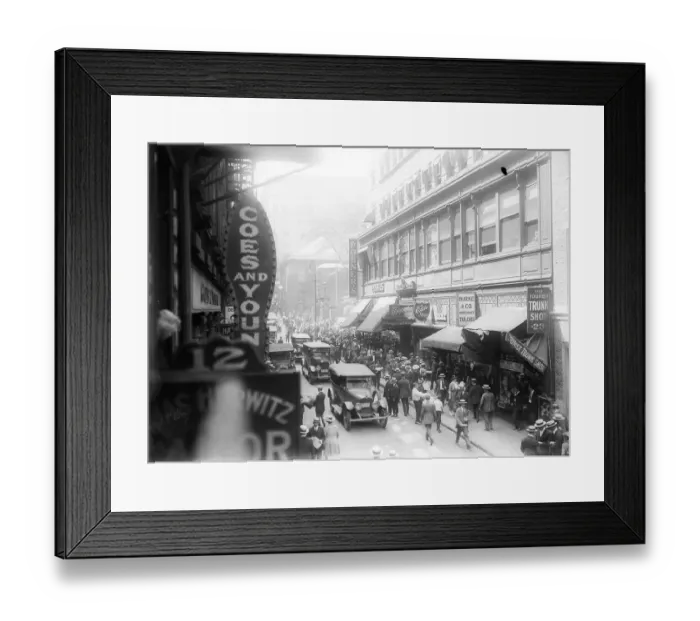 Framed Print : Crowds Outside Charles Ponzi's Boston Office Framed Print : Crowds Outside Charles Ponzi's Boston Office