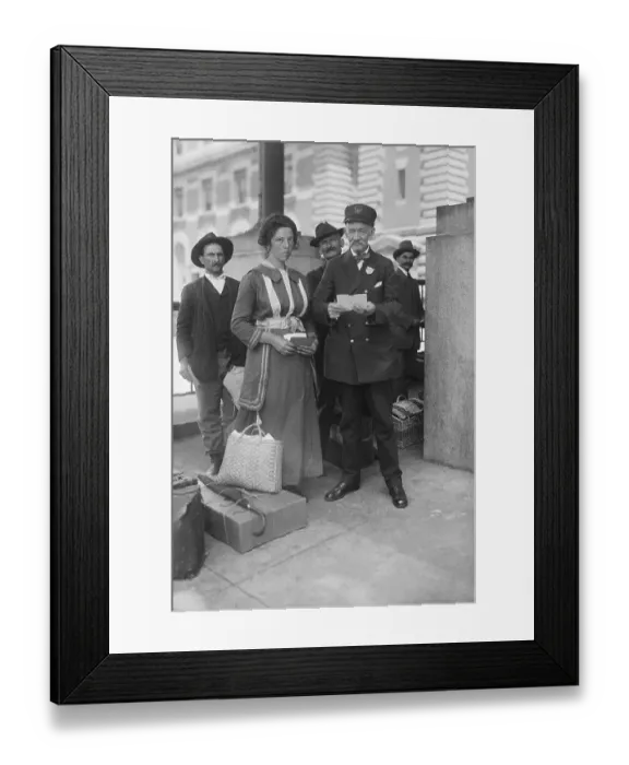 Framed Print : Immigrants Arriving at Ellis Island Framed Print : Immigrants Arriving at Ellis Island