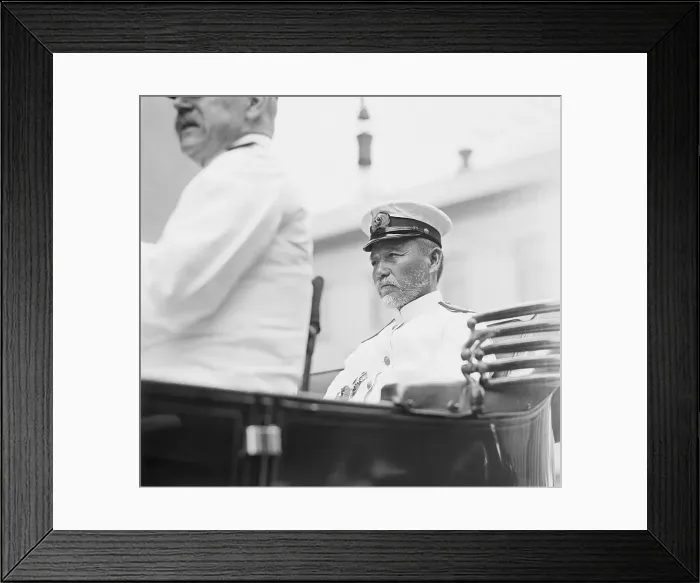 Framed Print : Admiral Heichachiro Togo on Ship Deck