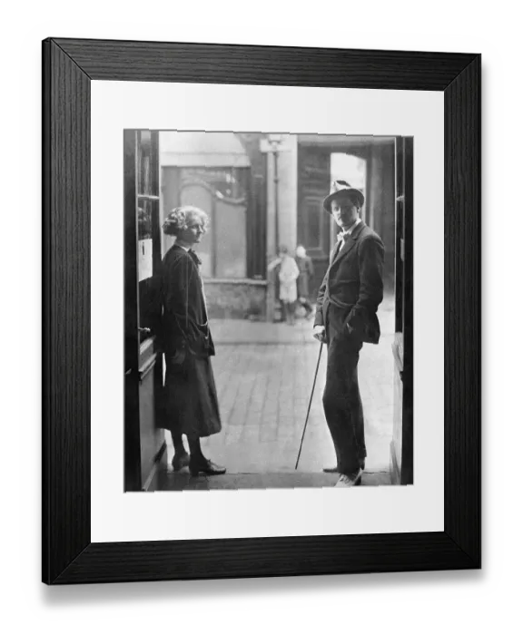 Framed Print : Sylvia Beach and James Joyce in Paris Framed Print : Sylvia Beach and James Joyce in Paris
