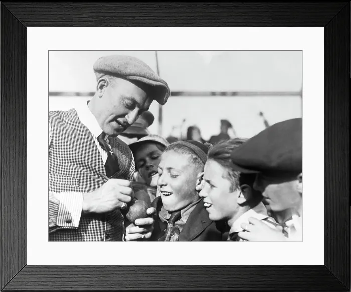 Framed Print : Ty Cobb Signing Autographs Framed Print : Ty Cobb Signing Autographs