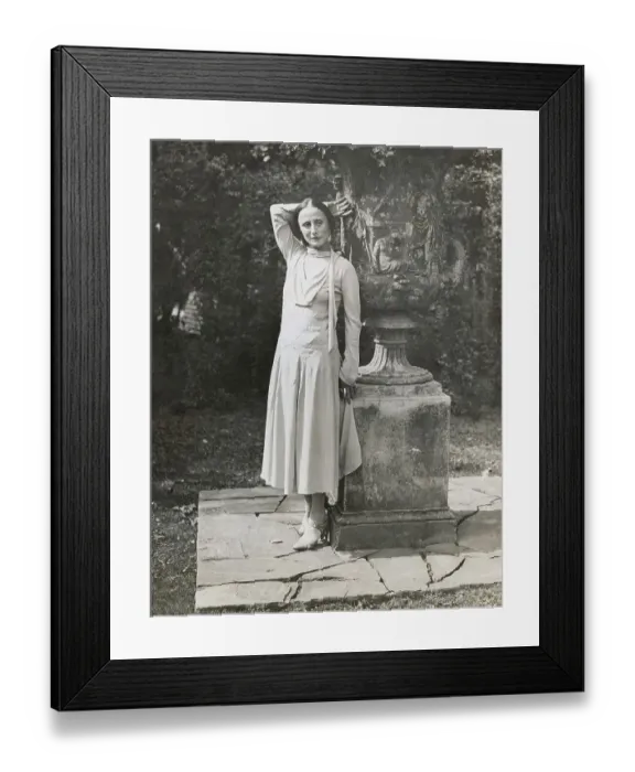 Framed Print : Anna Pavlova Beside Urn Framed Print : Anna Pavlova Beside Urn
