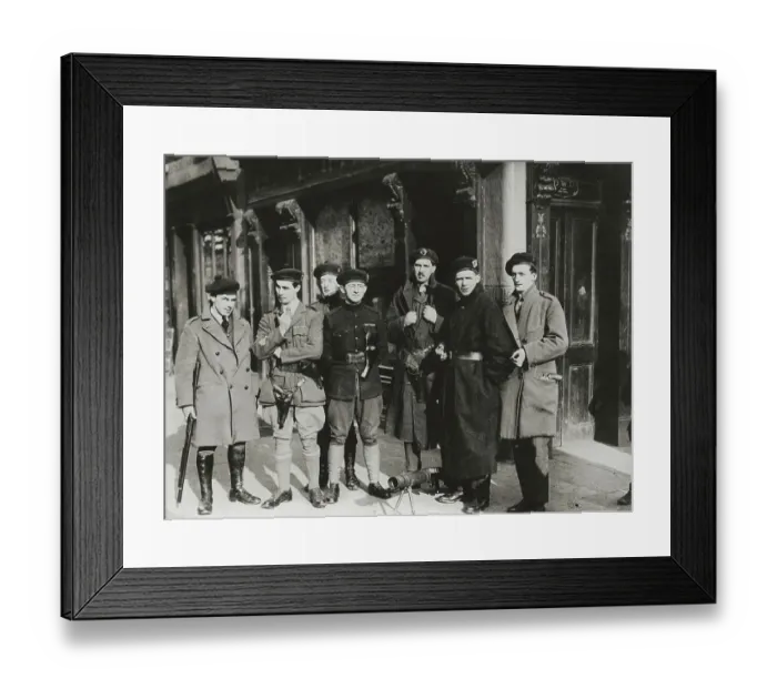 Framed Print : Black and Tans Guarding Dublin Street Framed Print : Black and Tans Guarding Dublin Street