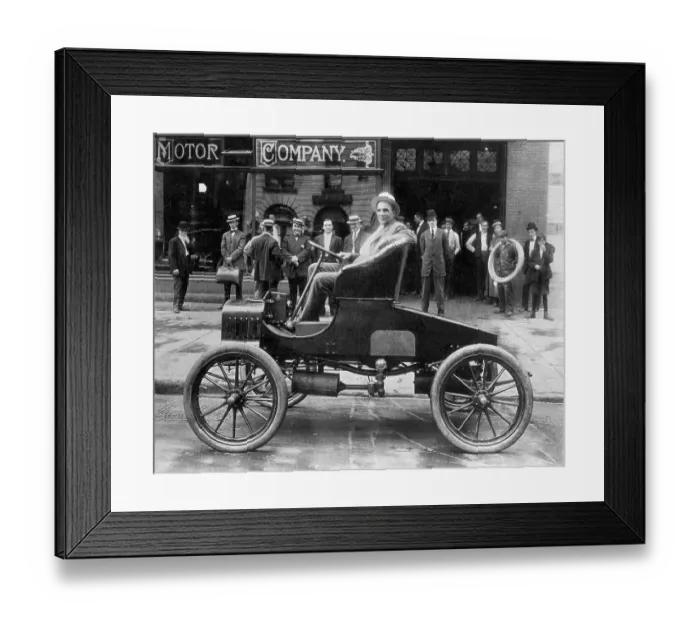 Framed Print : Henry Ford in Early Model Automobile Framed Print : Henry Ford in Early Model Automobile