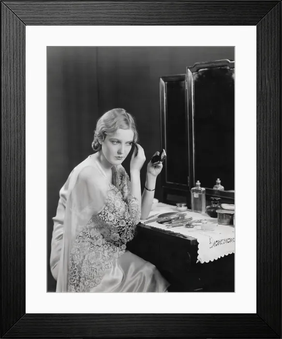 Framed Print : Actress Miriam Seegar at Vanity Table Framed Print : Actress Miriam Seegar at Vanity Table