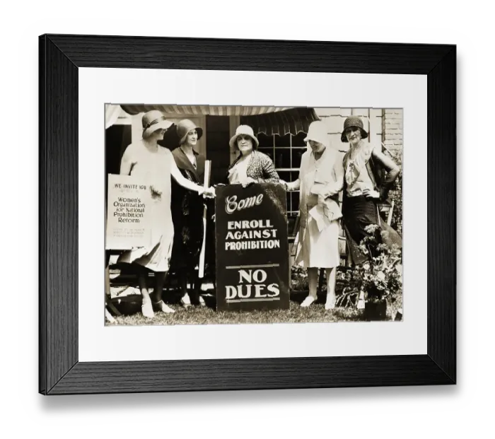 Framed Print : Women Against Prohibition Framed Print : Women Against Prohibition