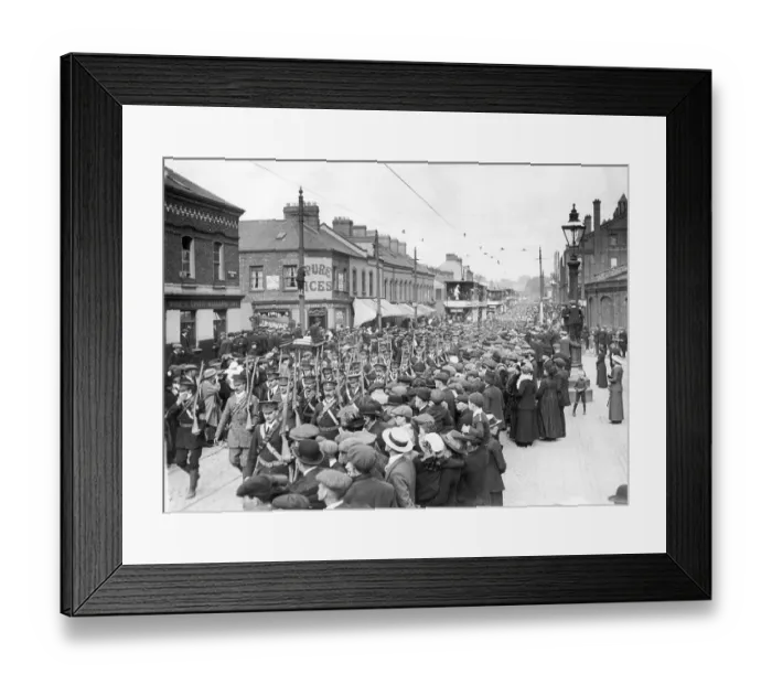 Framed Print : Irish Volunteers Marching In Belfast Framed Print : Irish Volunteers Marching In Belfast