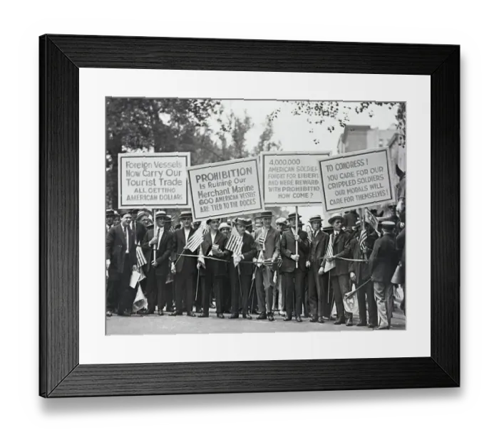 Framed Print : Anti-Prohibition Demonstration