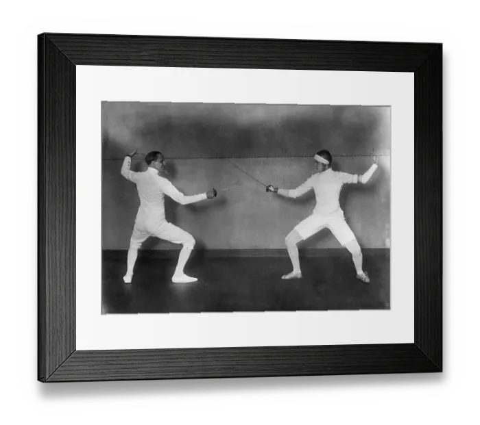 Framed Print : Nedo Nadi Fencing Against Helene Mayer Framed Print : Nedo Nadi Fencing Against Helene Mayer