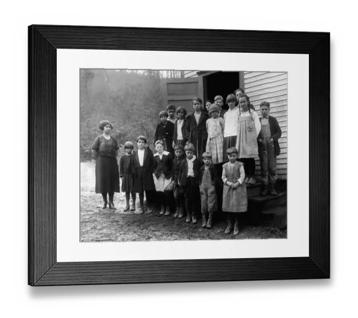 Framed Print : Schoolchildren Outside Their Classroom Framed Print : Schoolchildren Outside Their Classroom