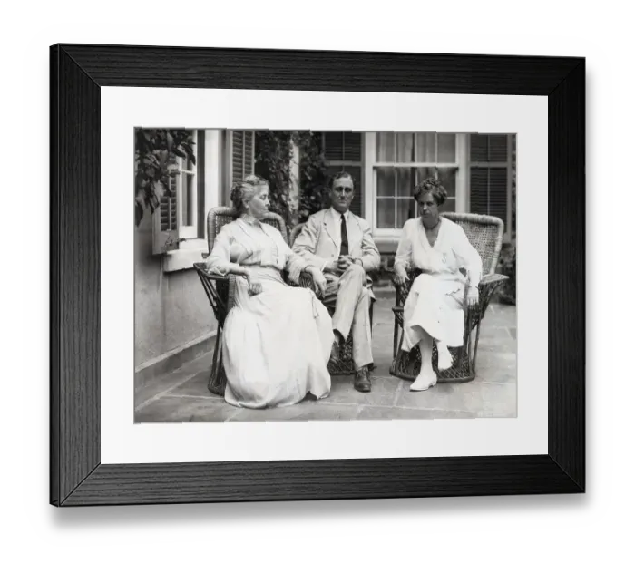 Framed Print : FDR with His Mother and Wife Framed Print : FDR with His Mother and Wife