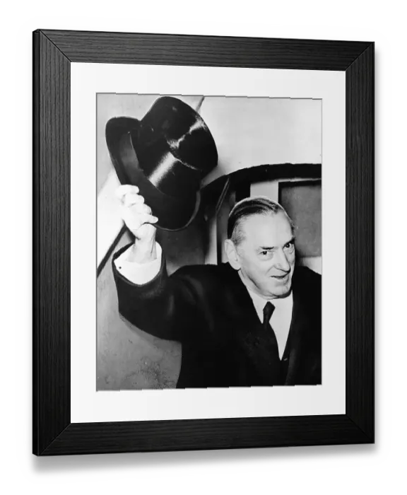 Framed Print : Boston Mayor Curley with Top Hat Framed Print : Boston Mayor Curley with Top Hat