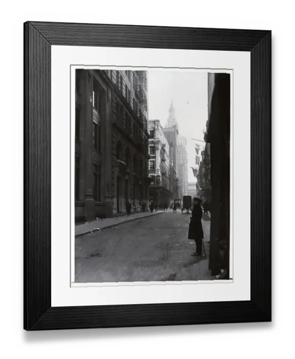 Framed Print : View Of William Street In New York Framed Print : View Of William Street In New York