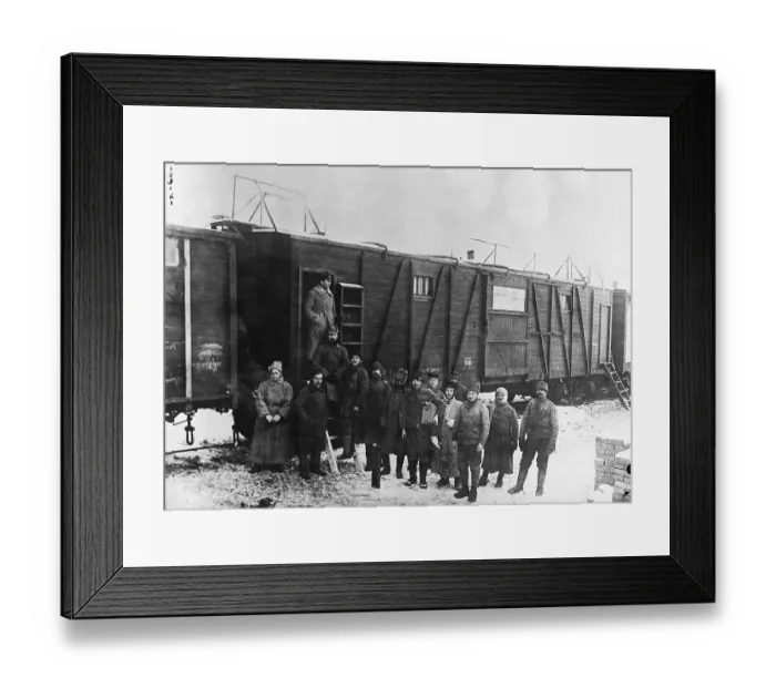 Framed Print : Soldiers Cleaning Clothes In Train Car Framed Print : Soldiers Cleaning Clothes In Train Car