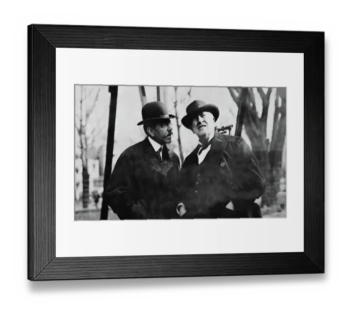 Framed Print : Peter Cooper Hewitt with Thomas Edison Framed Print : Peter Cooper Hewitt with Thomas Edison
