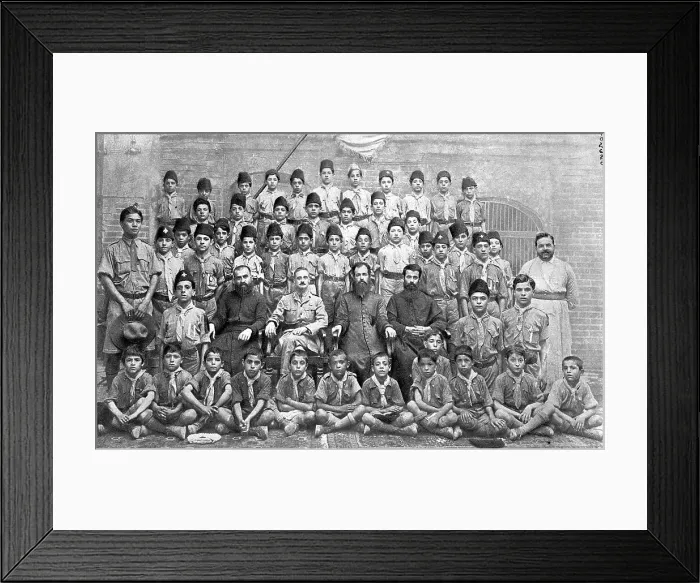 Framed Print : Iraqi Boy Scouts in Posed Picture Framed Print : Iraqi Boy Scouts in Posed Picture